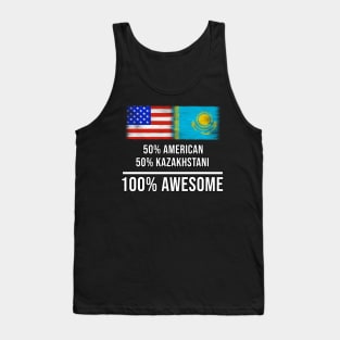 50% American 50% Kazakhstani 100% Awesome - Gift for Kazakhstani Heritage From Kazakhstan Tank Top